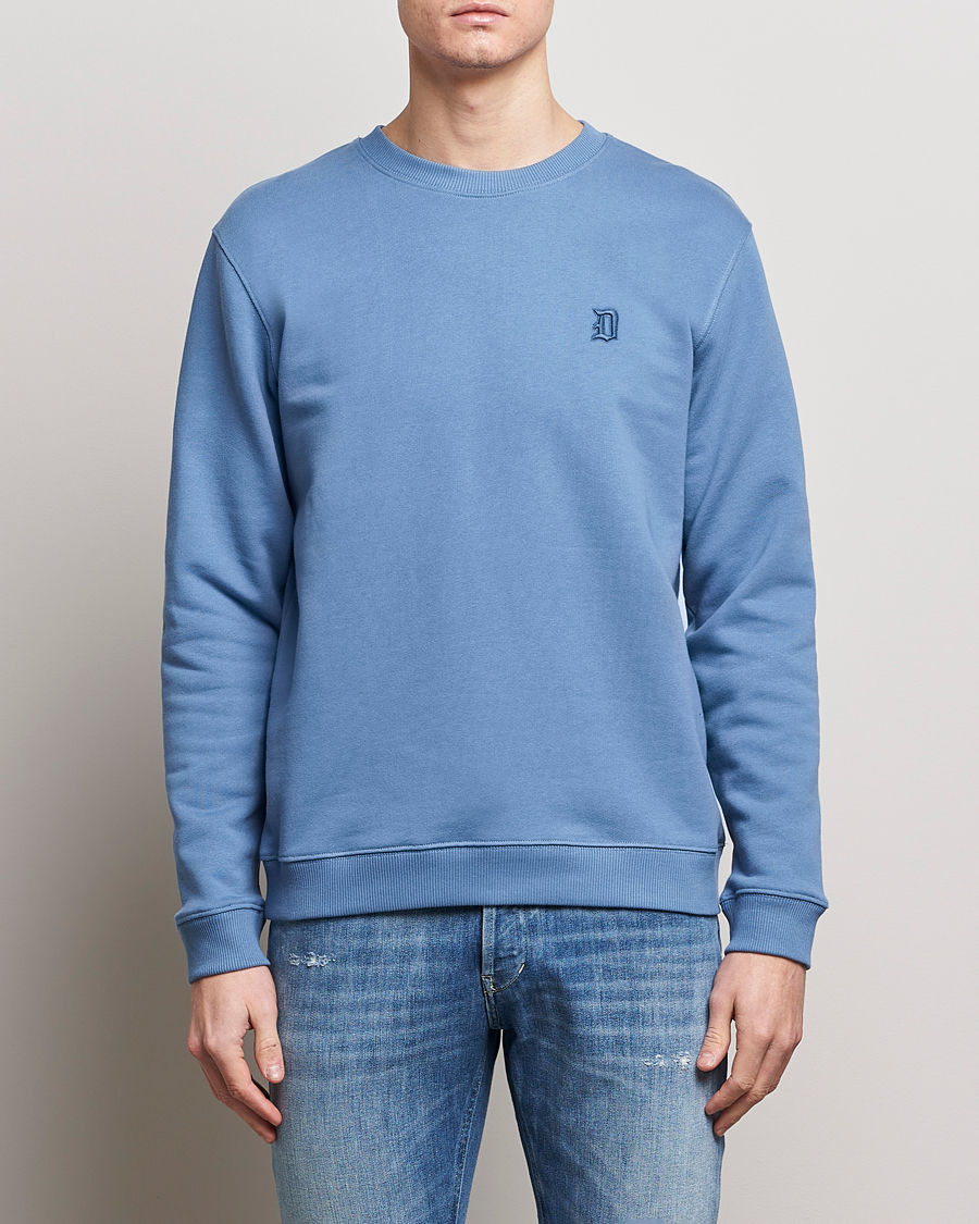 Heren | Dondup | Dondup | Loco Crew Neck Sweatshirt Washed Blue