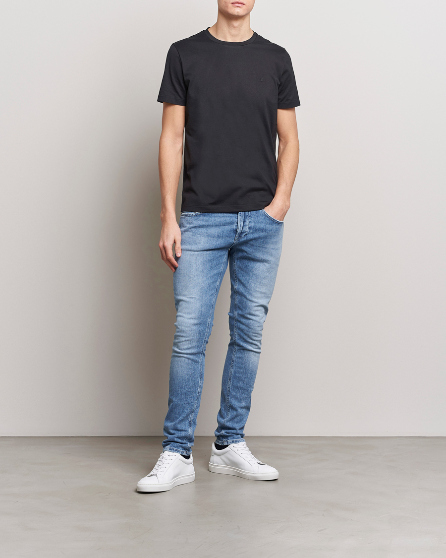 Heren | T-shirts | Dondup | Logo Crew Neck T-Shirt Black