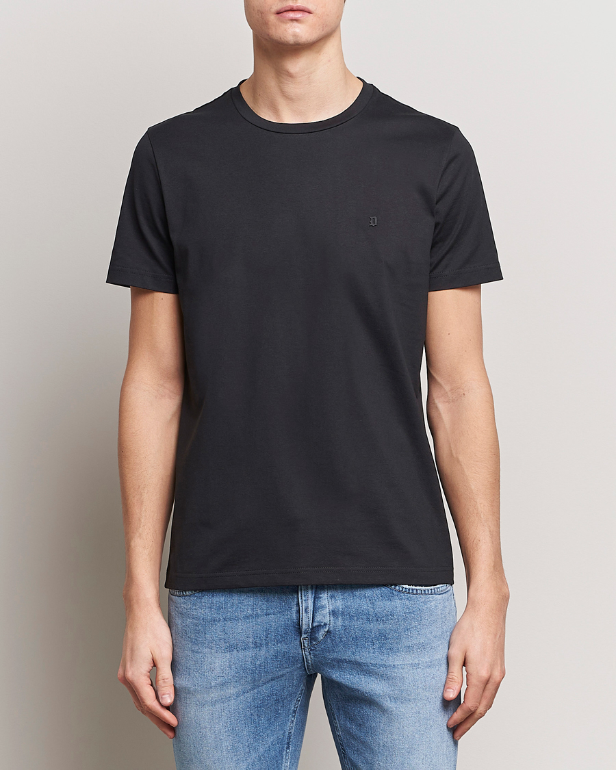 Heren | Zwarte T-shirts | Dondup | Logo Crew Neck T-Shirt Black