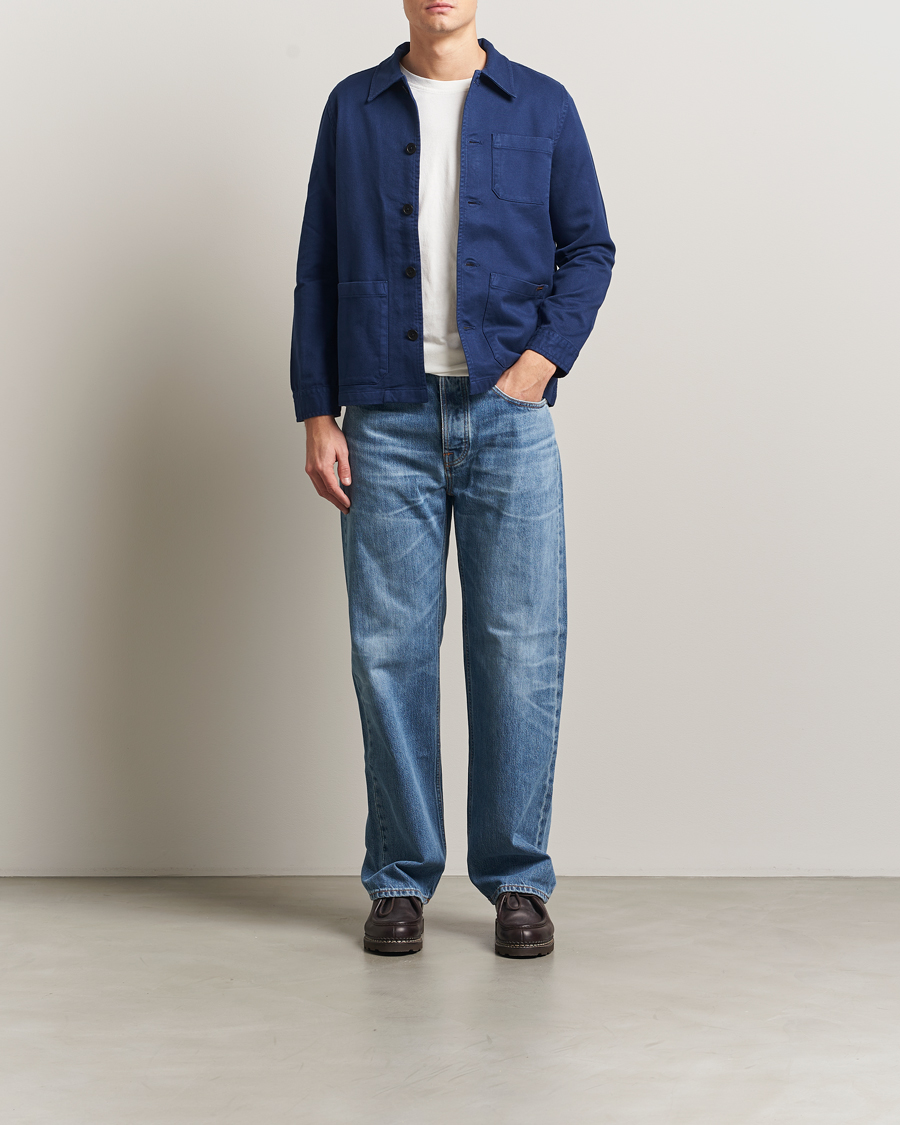 Heren | Overhemden | Nudie Jeans | Barney Worker Overshirt Mid Blue