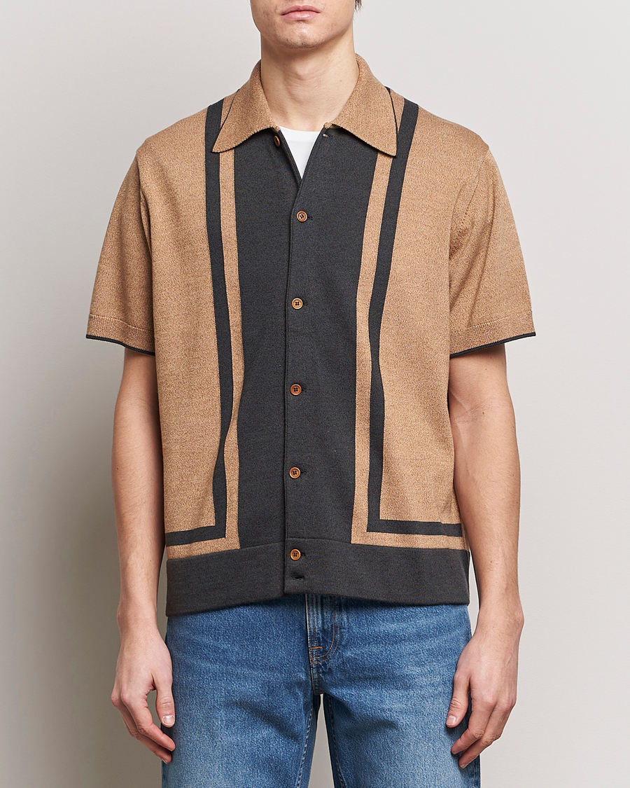 Heren | Contemporary Creators | Nudie Jeans | Fabbe Knitted Polo Shirt Beige