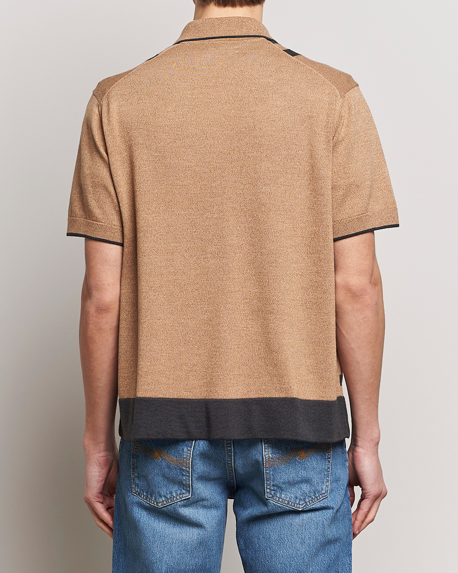 Heren | Overhemden | Nudie Jeans | Fabbe Knitted Polo Shirt Beige