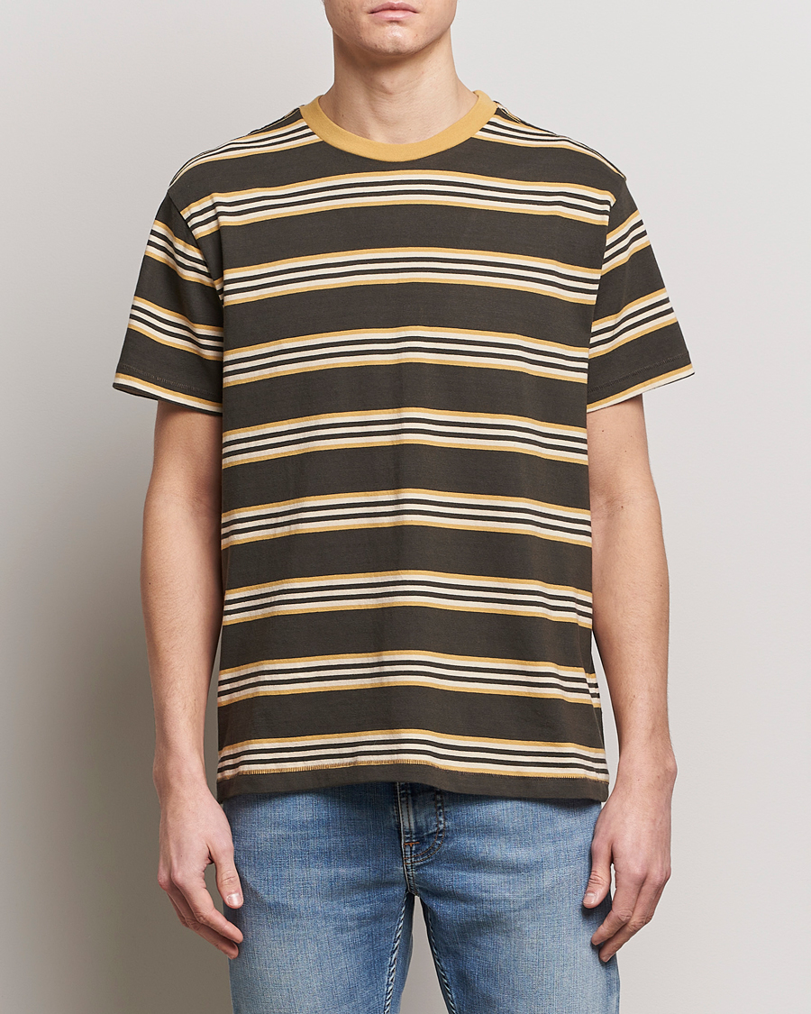 Heren | T-shirts | Nudie Jeans | Leif Striped Crew Neck T-Shirt Multi