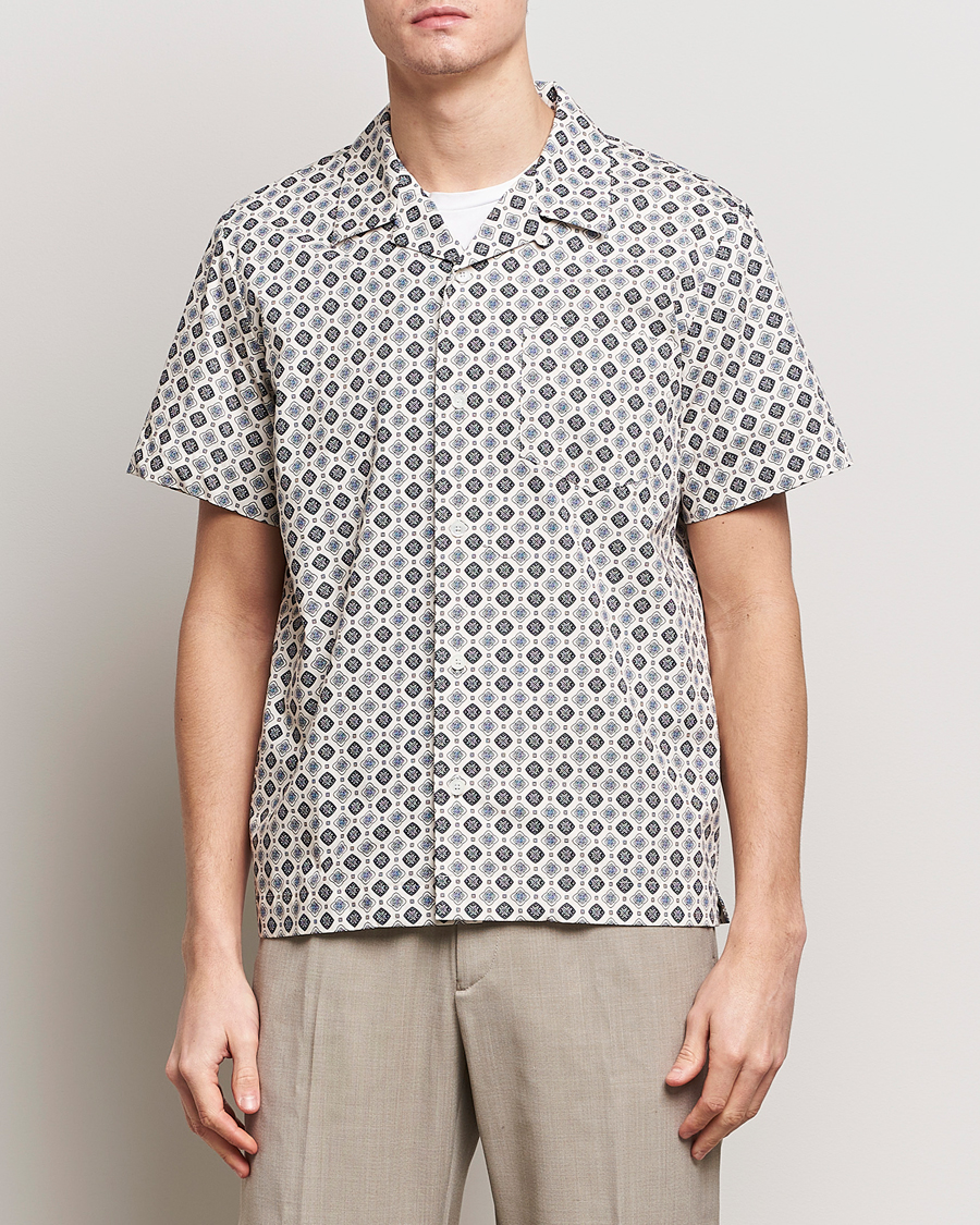 Heren | Overhemden met korte mouwen | A.P.C. | Lloyd Printed Resort Shirt Off White