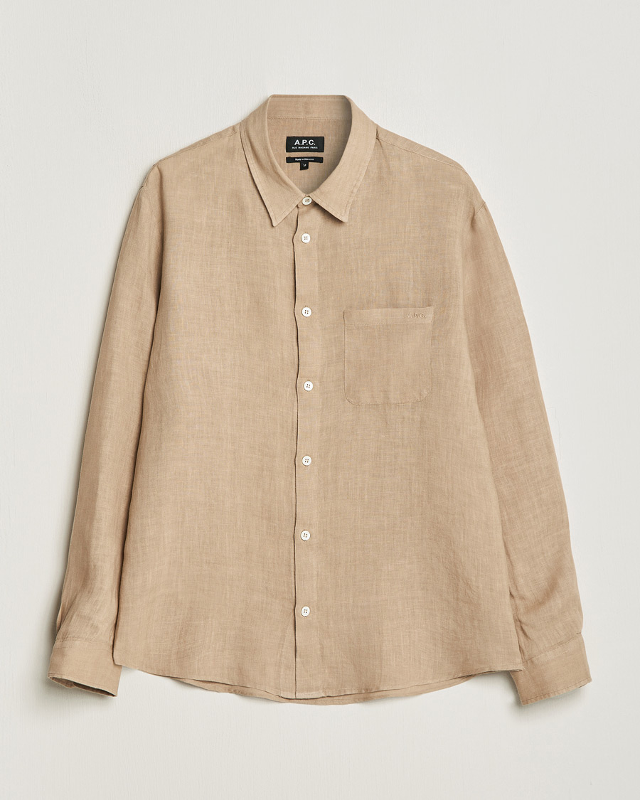 Heren | Overhemden | A.P.C. | Cassel Linen Shirt Beige