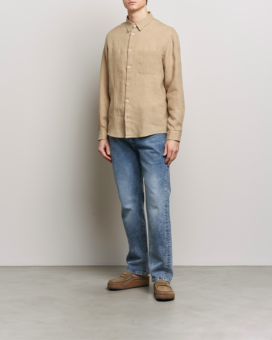 Heren |  | A.P.C. | Cassel Linen Shirt Beige