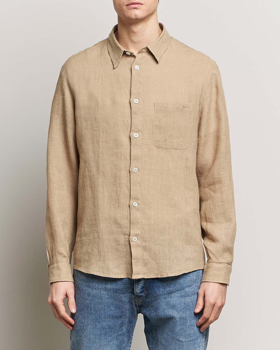 Heren | Contemporary Creators | A.P.C. | Cassel Linen Shirt Beige