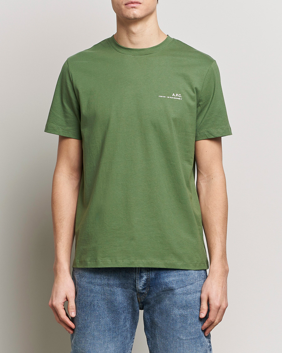 Heren | Loyaliteitsaanbieding | A.P.C. | Item T-shirt Gray Green