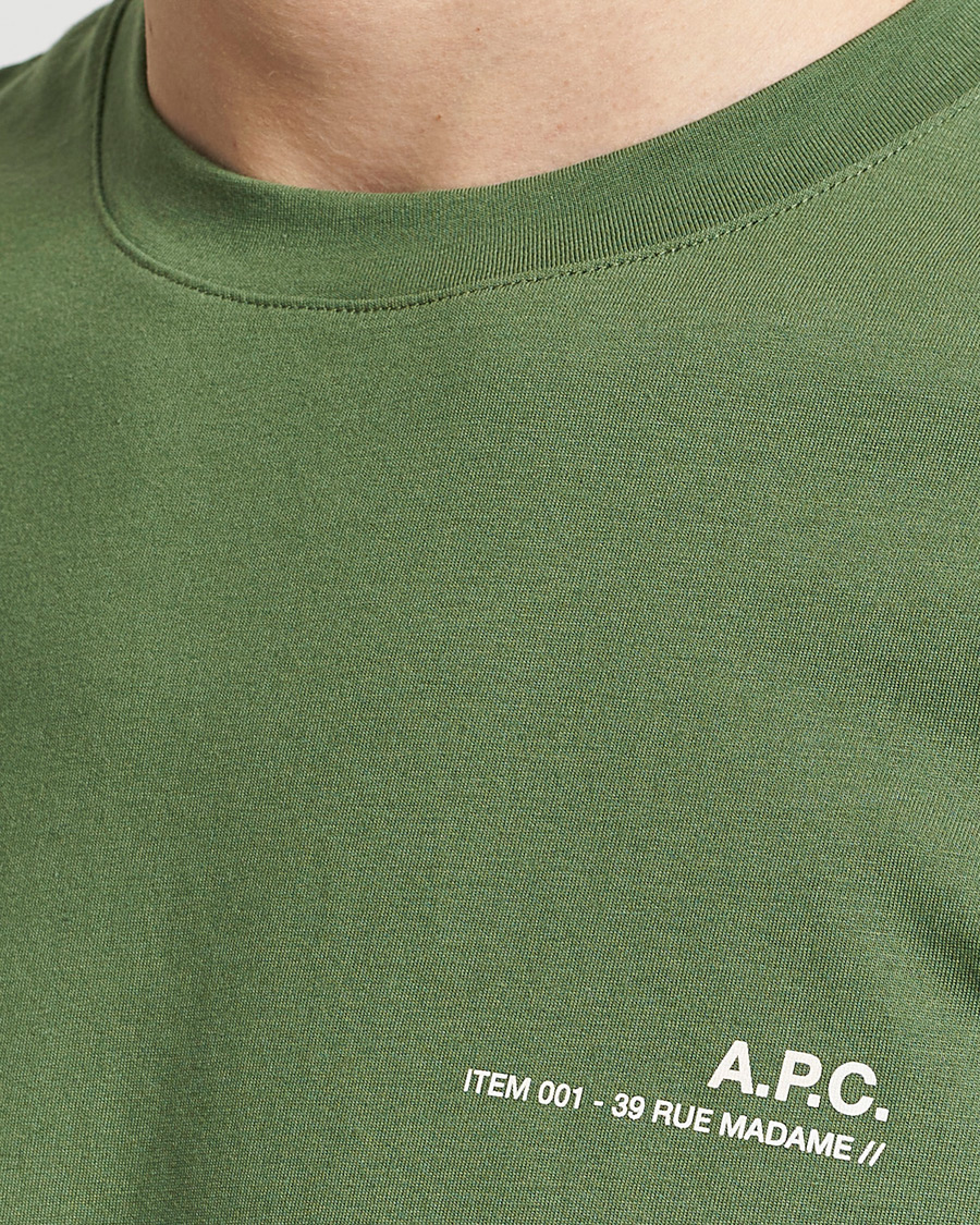 Heren | T-shirts | A.P.C. | Item T-shirt Gray Green