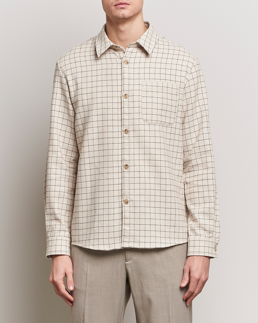 Heren |  | A.P.C. | Trek Checked Overshirt Ecru