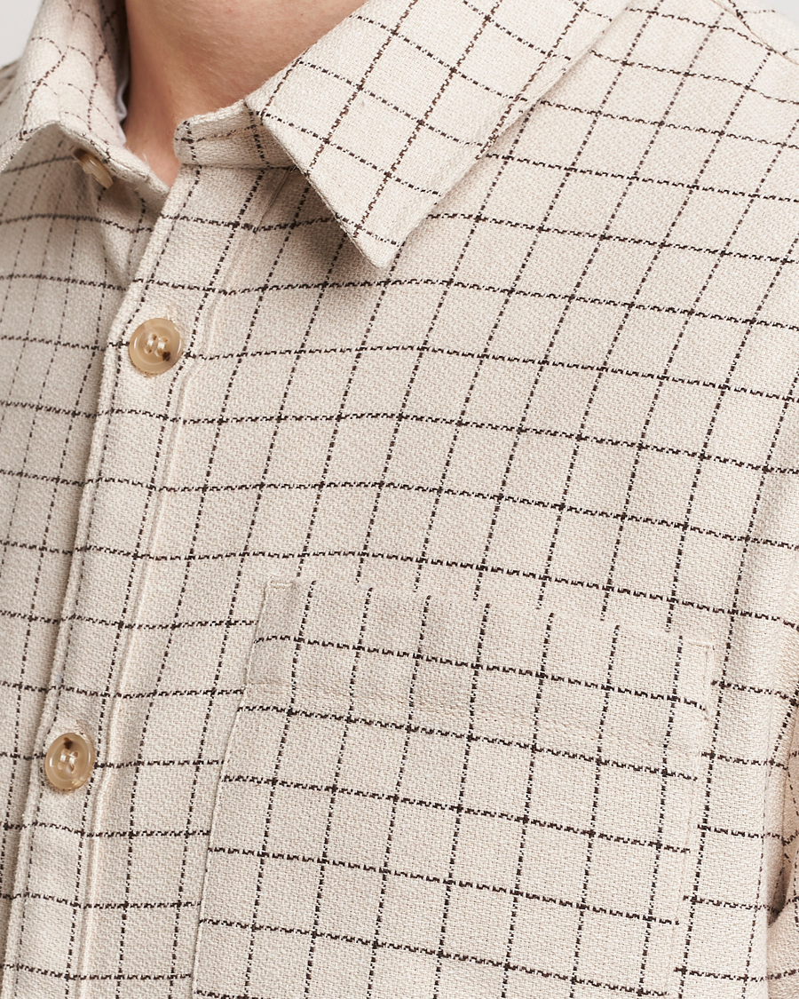 Heren | Overhemden | A.P.C. | Trek Checked Overshirt Ecru