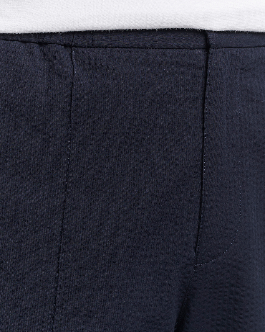 Heren | Broeken | A.P.C. | Joaquin Seersucker Drawstring Trousers Dark Navy