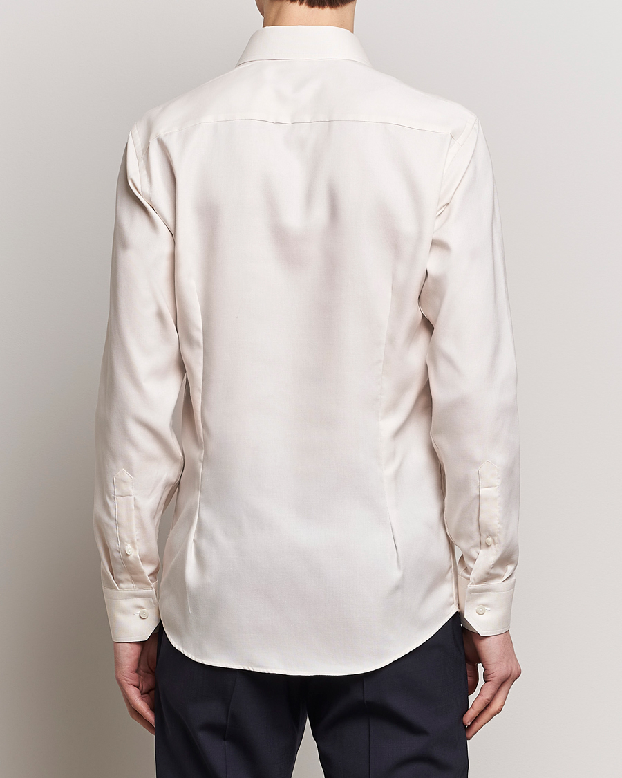 Heren | Overhemden | Eton | Slim Fit Twill Shirt Light Yellow