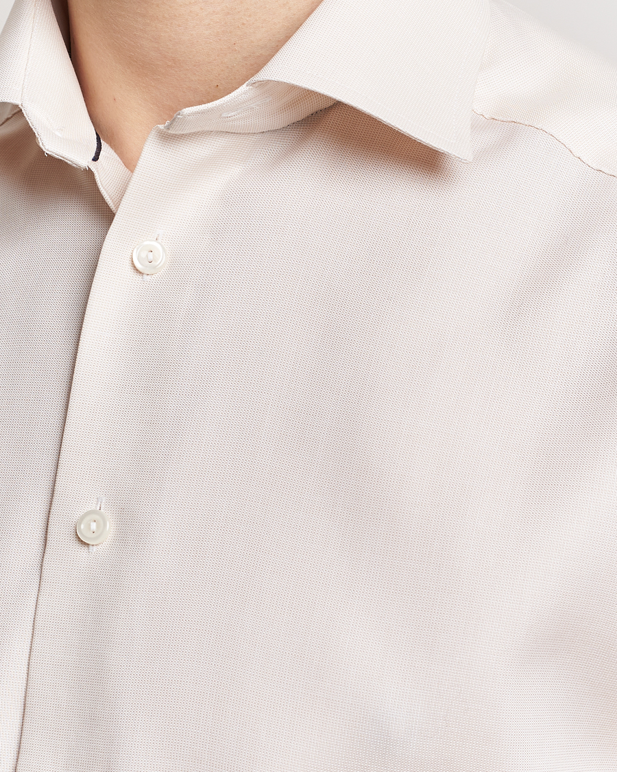 Heren | Overhemden | Eton | Slim Fit Twill Shirt Light Yellow
