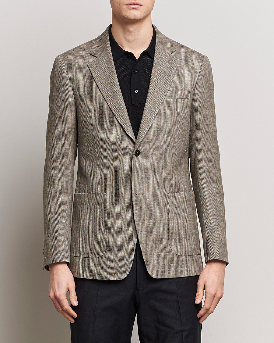 Men |  | Tiger of Sweden | Justin Herringbone Blazer Putty Beige