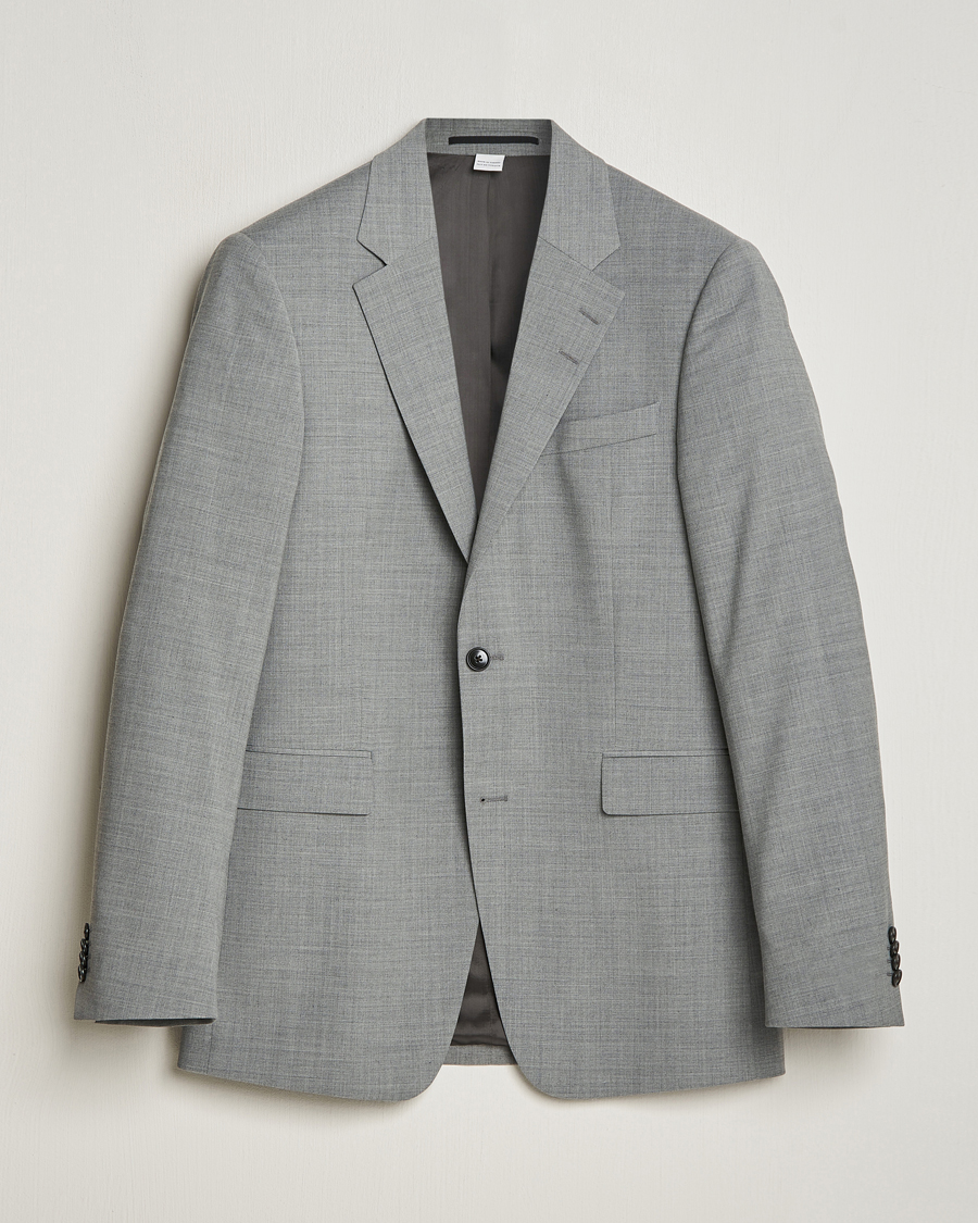 Heren | Blazers | Tiger of Sweden | Justin Wool Travel Suit Blazer Grey Melange
