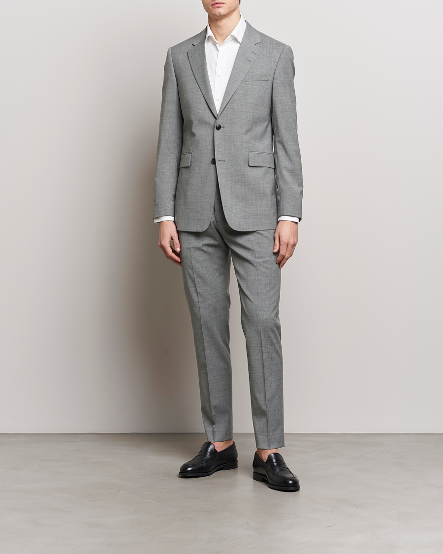 Heren | Blazers | Tiger of Sweden | Justin Wool Travel Suit Blazer Grey Melange