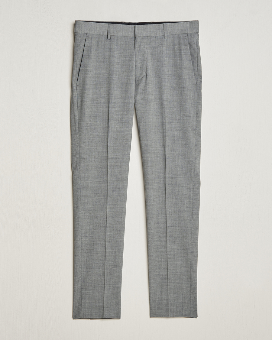 Heren | Broeken | Tiger of Sweden | Tenuta Wool Travel Suit Trousers Grey Melange