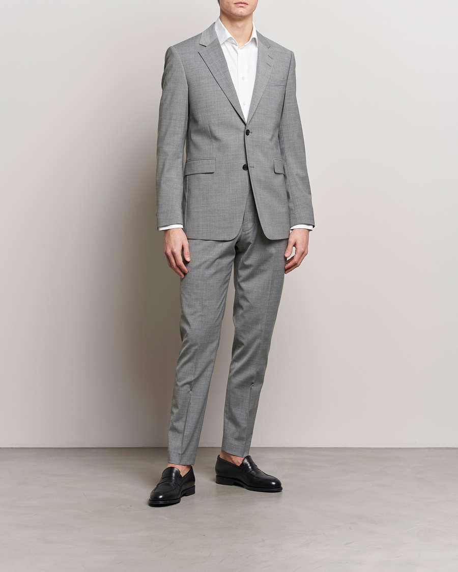 Heren | Broeken | Tiger of Sweden | Tenuta Wool Travel Suit Trousers Grey Melange