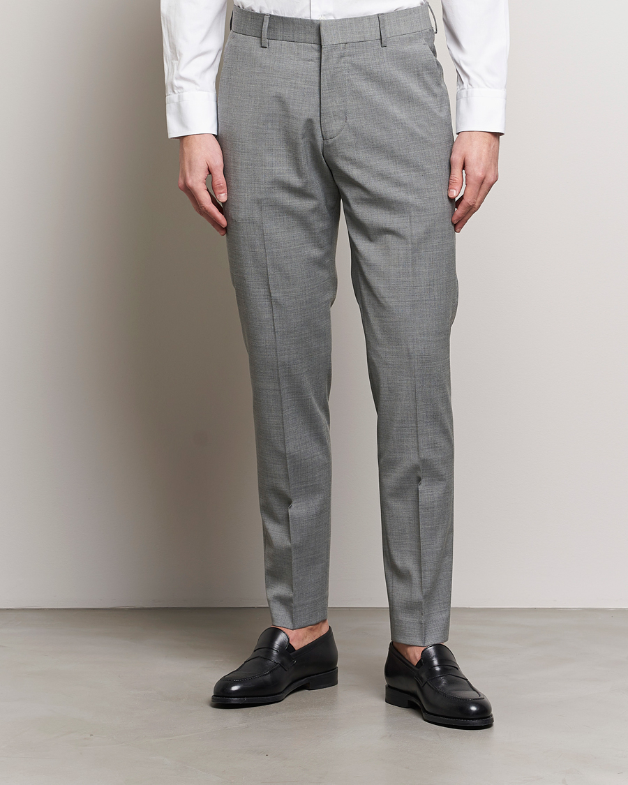 Heren | Broeken | Tiger of Sweden | Tenuta Wool Travel Suit Trousers Grey Melange