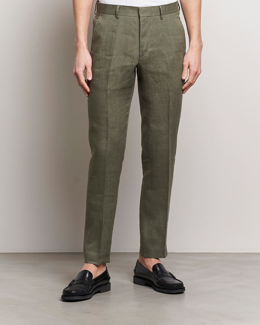 Heren | Broeken | Tiger of Sweden | Tenuta Linen Suit Trousers Thyme