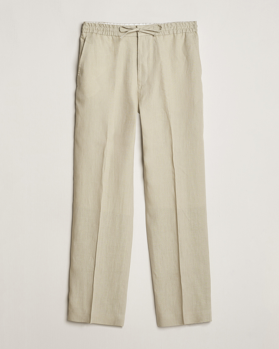 Heren | Broeken | Tiger of Sweden | Iscove Linen Drawstring Trousers Dawn Misty