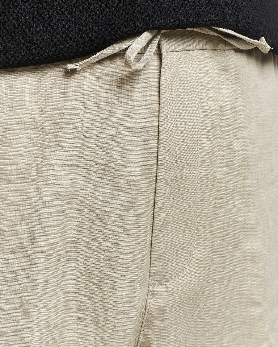 Heren | Broeken | Tiger of Sweden | Iscove Linen Drawstring Trousers Dawn Misty