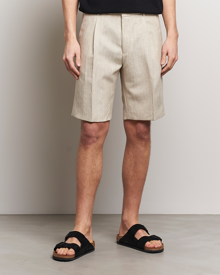 Heren |  | Tiger of Sweden | Tulley Wool/Linen Canvas Shorts Natural White