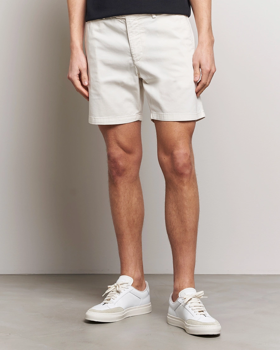 Heren | Tiger of Sweden | Tiger of Sweden | Caid Cotton Chino Shorts Summer Snow