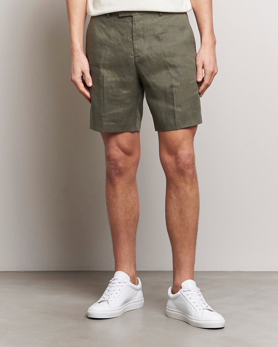 Heren | Korte broek | Tiger of Sweden | Thiago Linen Shorts Thyme