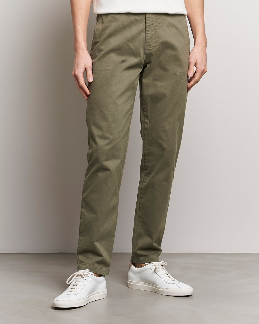 Heren | Broeken | Tiger of Sweden | Caidon Cotton Chinos Dusty Green