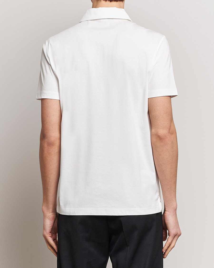 Heren | Polo's | Tiger of Sweden | Laron Mercerized Cotton Half Zip Polo Summer Snow