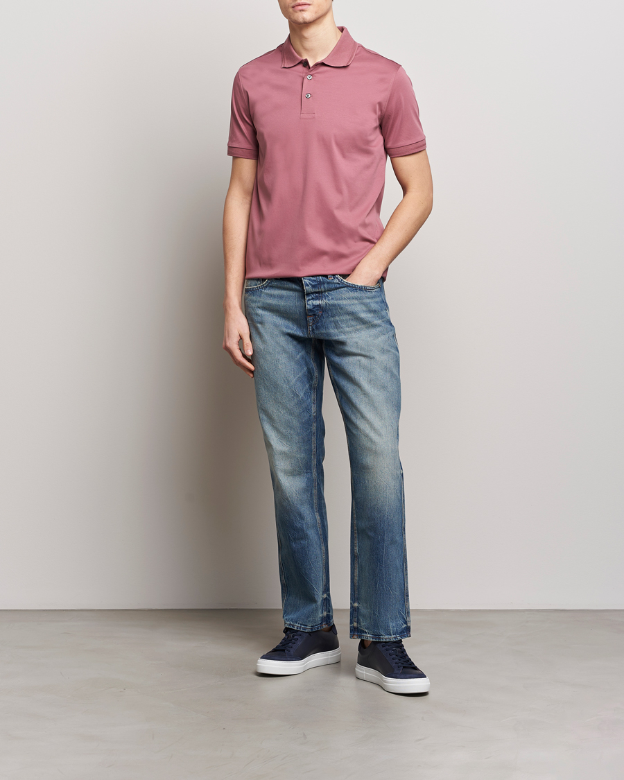 Heren | Polo's | Tiger of Sweden | Riose Cotton Polo Rose Brown