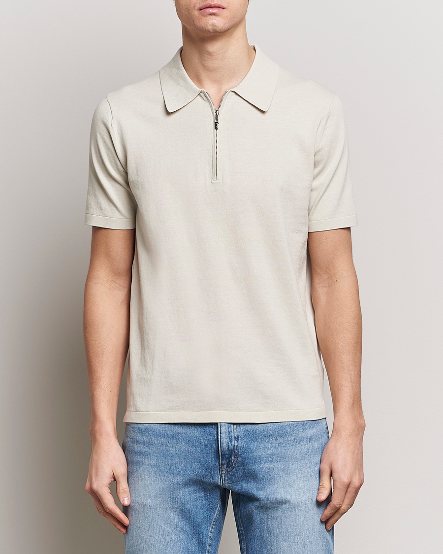 Heren | Polo's | Tiger of Sweden | Orbit Knitted Cotton Polo Off White