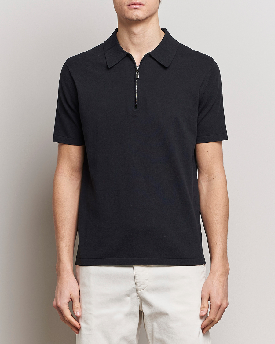 Heren | Polo's | Tiger of Sweden | Orbit Knitted Cotton Polo Dark Sailing
