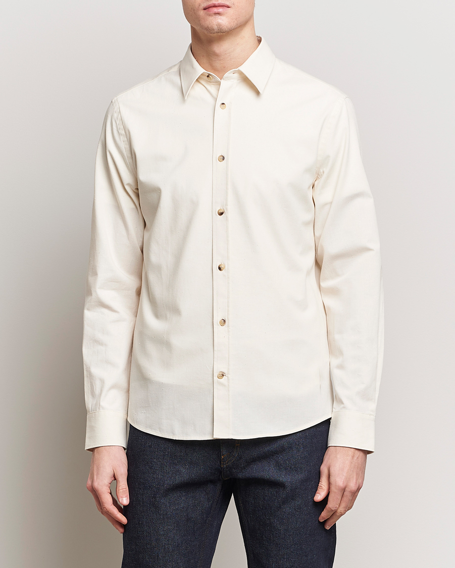 Heren | Casual | Tiger of Sweden | Spenser Cotton Shirt Off White