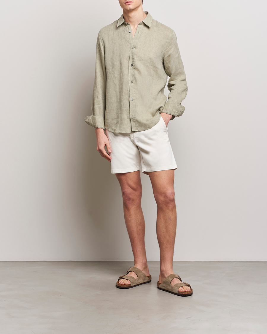 Heren | Overhemden | Tiger of Sweden | Spenser Linen Shirt Olive Green