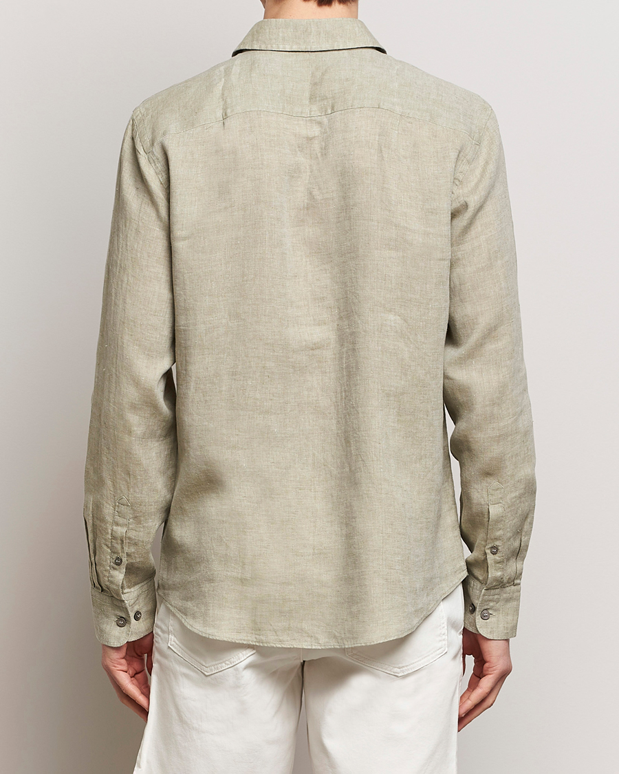 Heren | Overhemden | Tiger of Sweden | Spenser Linen Shirt Olive Green