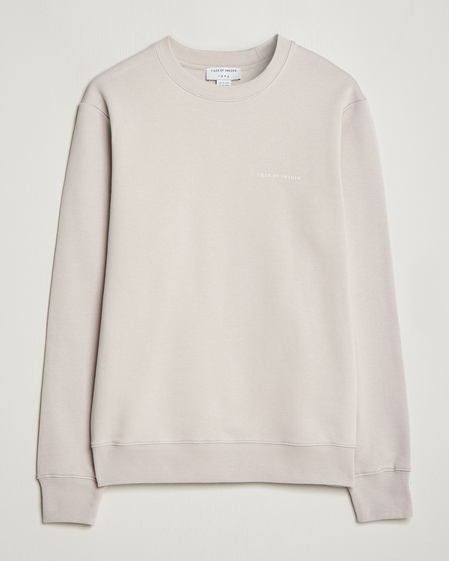 Heren | Truien | Tiger of Sweden | Emerson Crew Neck Sweatshirt Grey Sand