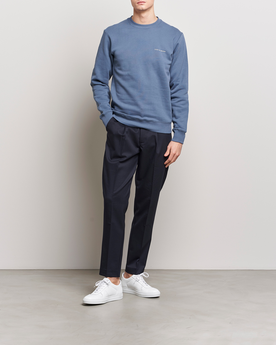 Heren | Truien | Tiger of Sweden | Emerson Crew Neck Sweatshirt Thunder Blue
