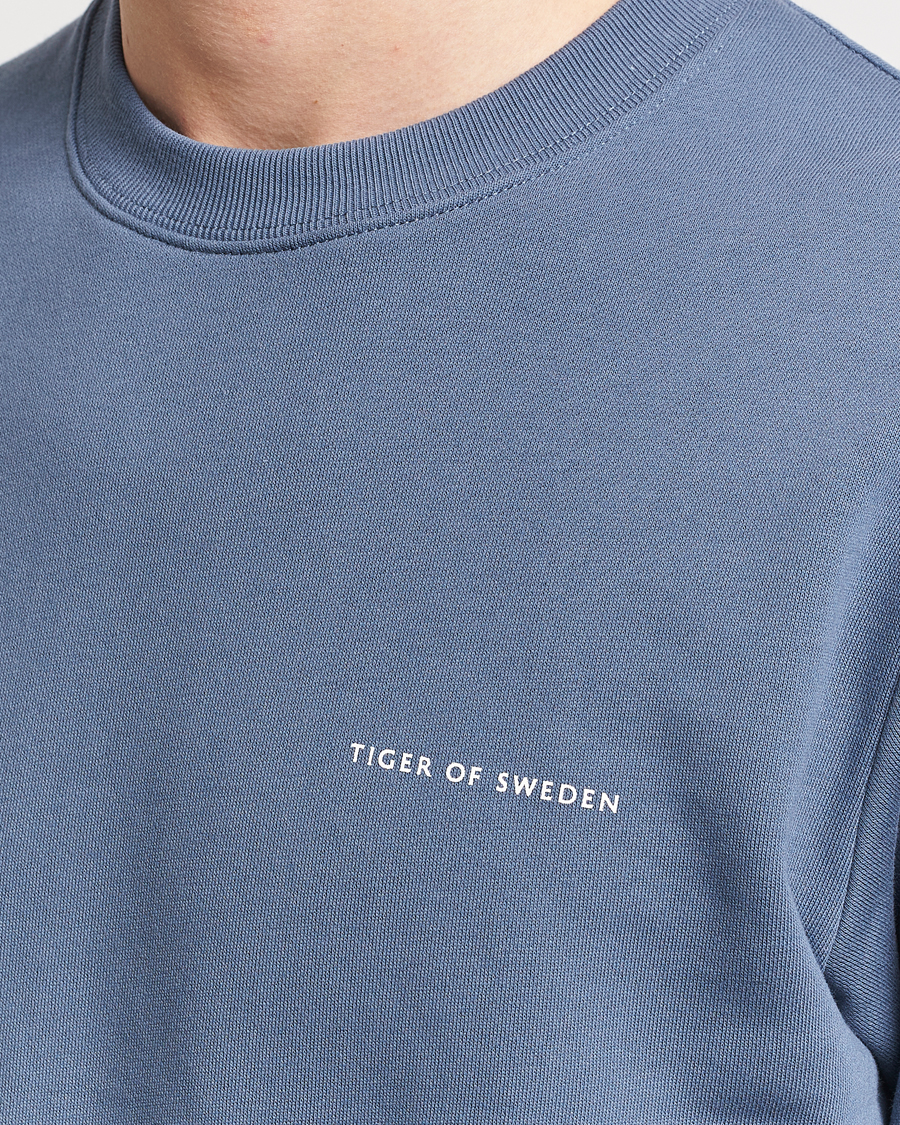 Heren | Truien | Tiger of Sweden | Emerson Crew Neck Sweatshirt Thunder Blue