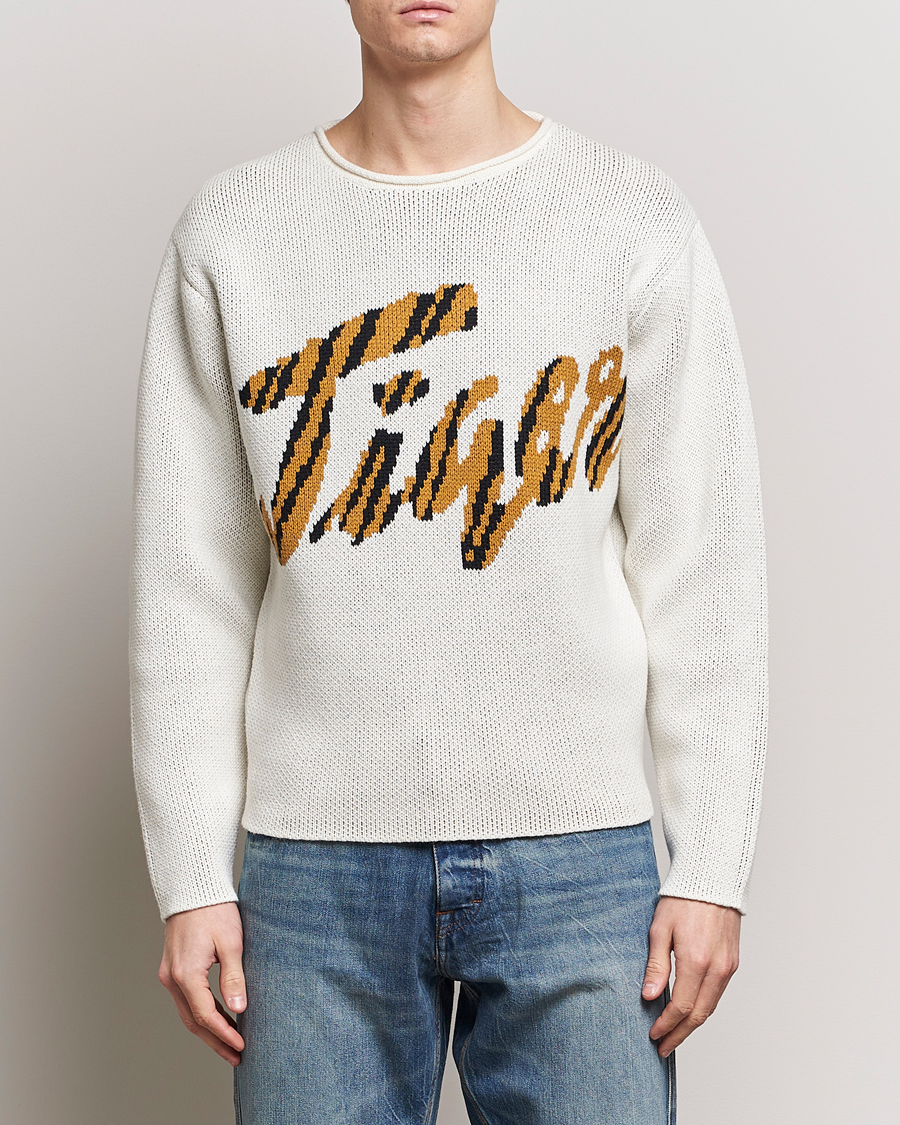 Heren | Gebreide truien | Tiger of Sweden | Bobi Heavy Knitted Sweater Off White