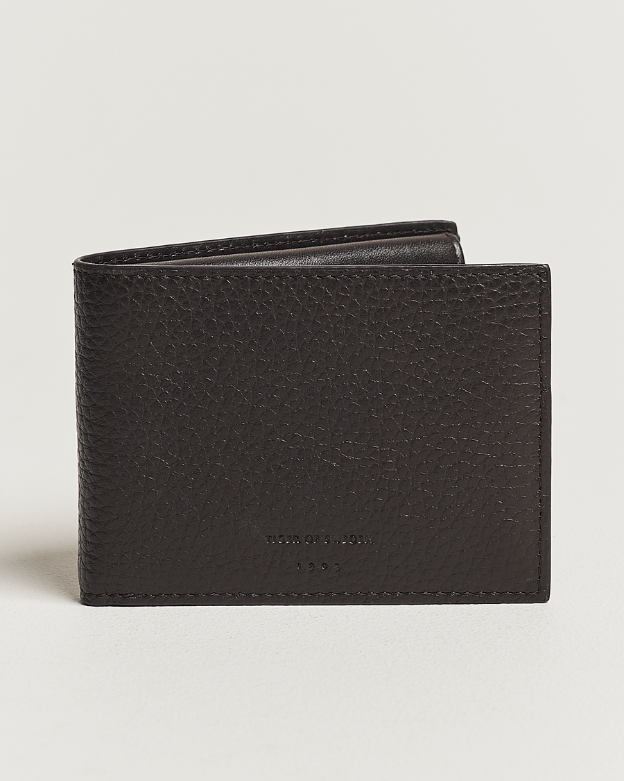 Heren | Tiger of Sweden Wivalius Grained Leather Wallet Dark Brown | Tiger of Sweden | Wivalius Grained Leather Wallet Dark Brown