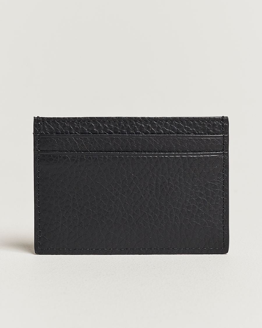 Heren | Portemonnees | Tiger of Sweden | Wharf Grained Leather Card Holder Black