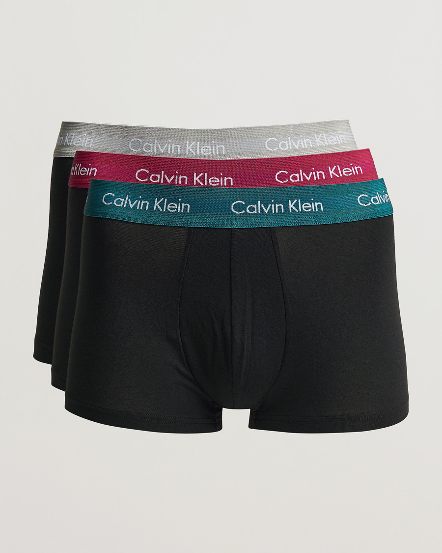 Heren | Ondergoed | Calvin Klein | Cotton Stretch Trunk 3-pack Grey/Green/Plum