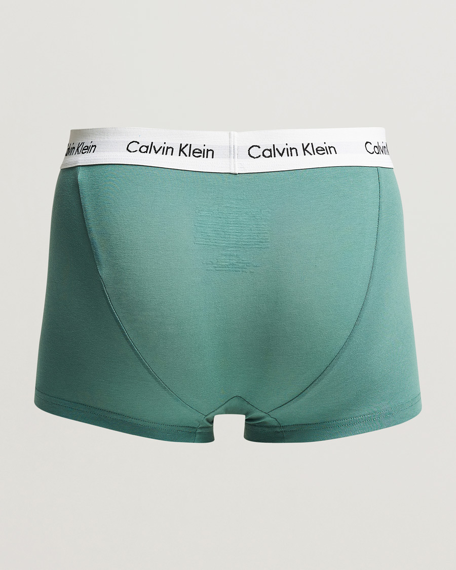 Heren | Zwembroeken | Calvin Klein | Cotton Stretch Trunk 3-pack Blue/Dust Blue/Green