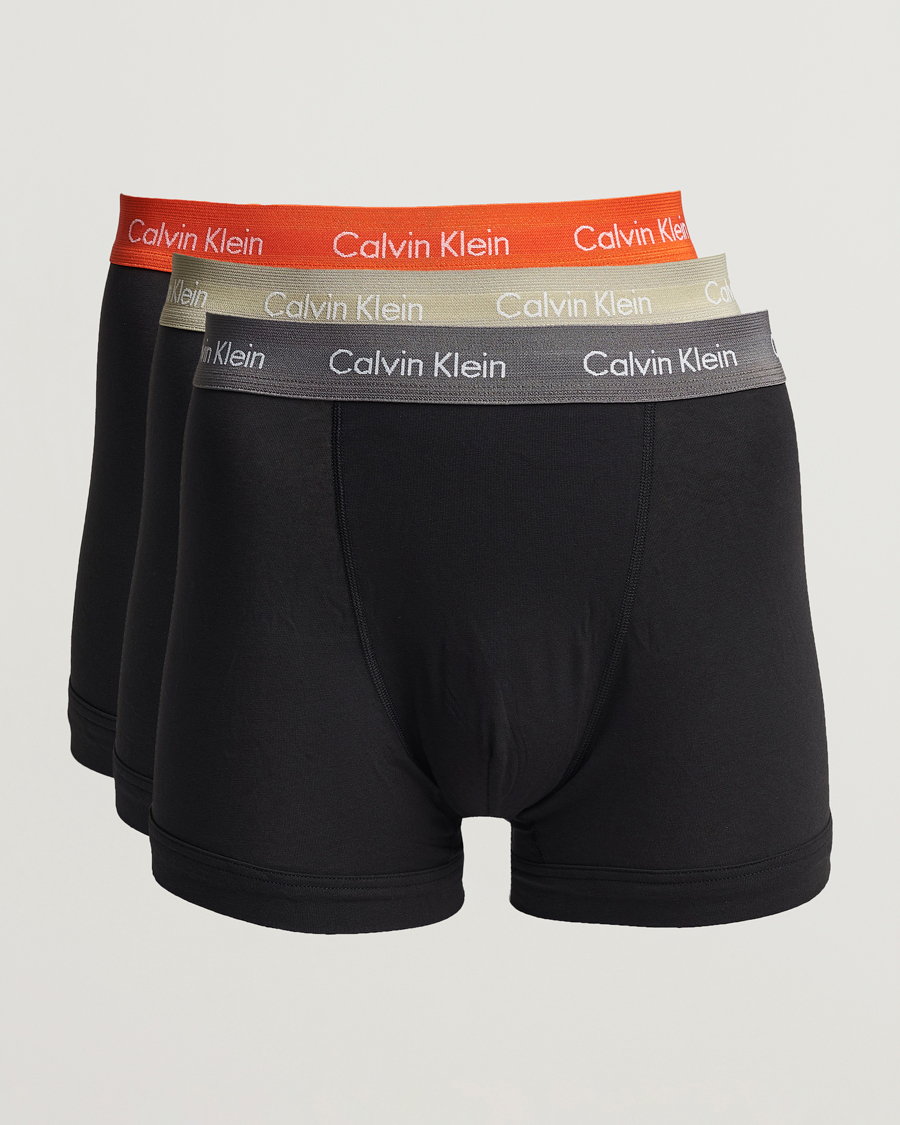 Heren | Ondergoed | Calvin Klein | Cotton Stretch Trunk 3-pack Red/Grey/Moss