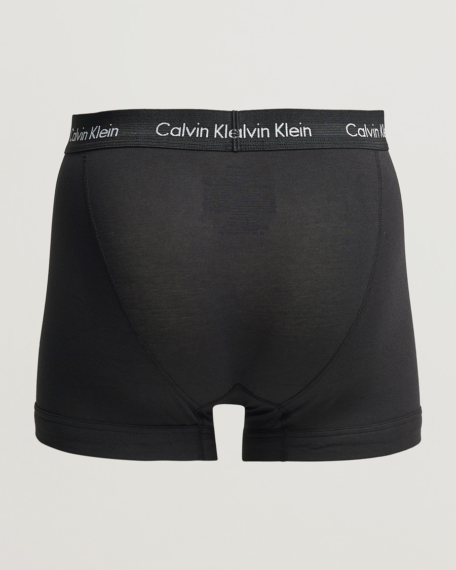 Heren | Zwembroeken | Calvin Klein | Cotton Stretch Trunk 3-pack Black/Rose/Ocean