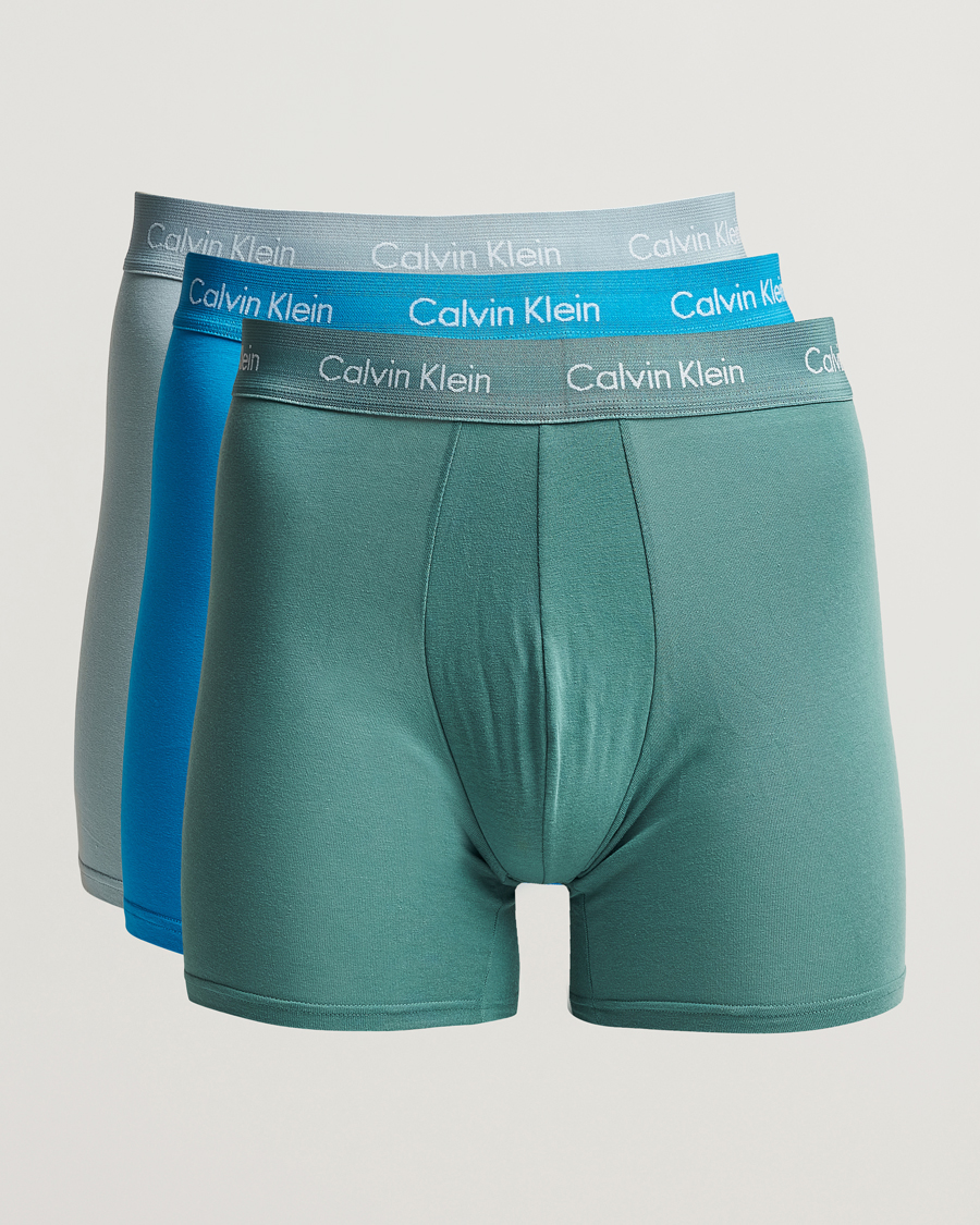 Heren | Ondergoed | Calvin Klein | Cotton Stretch 3-Pack Boxer Breif Blue/Arona/Green