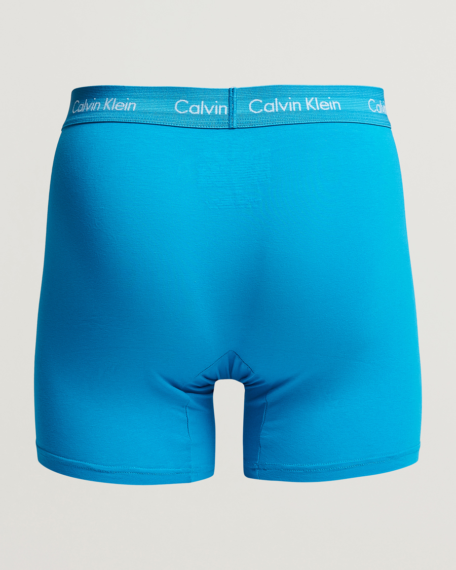 Heren | Calvin Klein | Calvin Klein | Cotton Stretch 3-Pack Boxer Breif Blue/Arona/Green